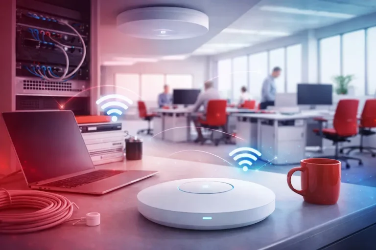 access point untuk kantor dengan jaringan wifi stabil di ruang kerja