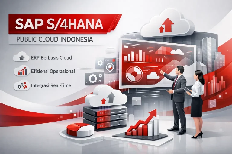 Ilustrasi SAP S/4HANA Public Cloud Indonesia sebagai sistem ERP cloud untuk operasional bisnis modern