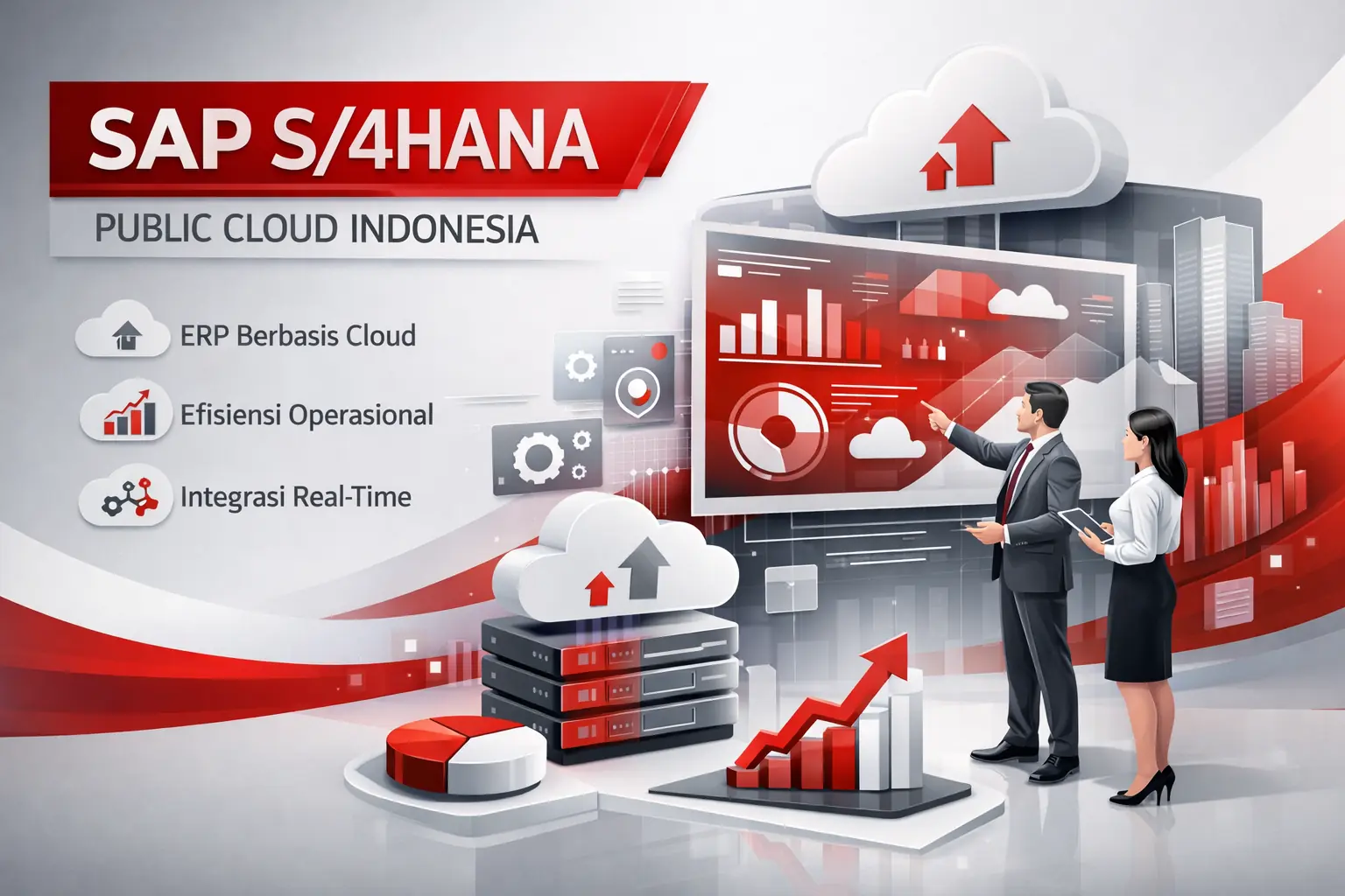 Ilustrasi SAP S/4HANA Public Cloud Indonesia sebagai sistem ERP cloud untuk operasional bisnis modern